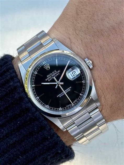 rolex datejust 16200 black|diamond rolex 16200 price.